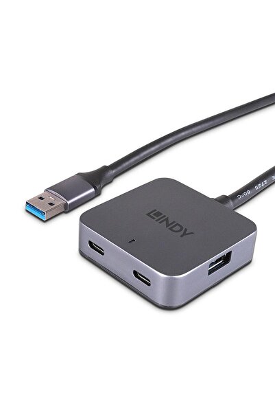 LİNDY Hub USB 3.2 / 3.1 Gen 1 / USB 3.0 cu 4 porturi, lungime 5m, lățime de b...