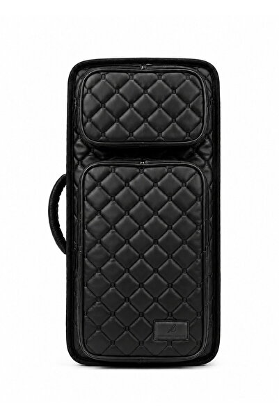 Erga Müzik Profesyonel Gigbag (korumalı) 3'lü Kemençe Kılıfı Siyah Kapitoneli Deri Su Geçirmez