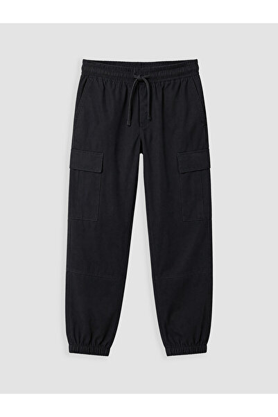 LC Waikiki Black Regular Fit Poplin Men's Jogger Pants