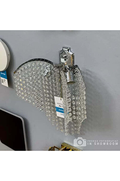 iTin Aplică Cristal Ander 2x E14 Crom Lucios, Siraguri de cristale