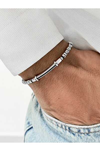 FERRO Silver Steel Men's Bracelet Frj10223A-A 2 Year Warranty Gift Boxed