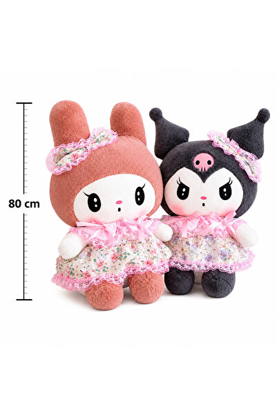 wafra store Giant Soft Plush Dolls Set for Girls Featuring Melody and Kuromi ...