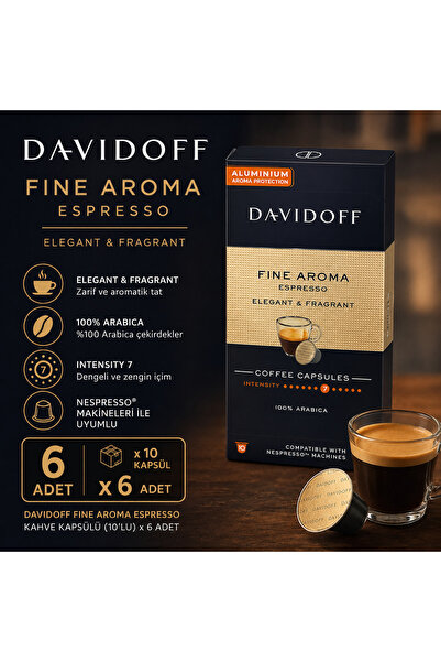 Davidoff قهوة إسبرسو فاين أروما في كبسولات 10 × 6 قطع