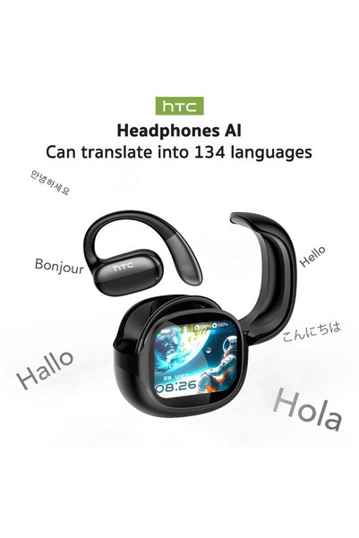 choice2 Black AI Bluetooth Headset AI Real-Time Translator Non In Ear Comfort...