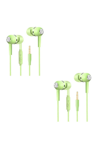 Choice9 green 2pcs 1/2/3/4Pcs Universal 3.5mm Wired Headphones Sport Earbuds ...