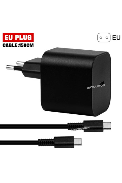 Choice شاحن حائط سريع بمنفذ USB من النوع C مع كابل ومحول تيار متردد، متوافق م...