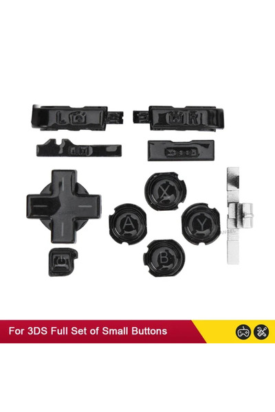Choice Black ABXY Buttons Full Set For 3DS Cross Button Direction Arrow Keys ...