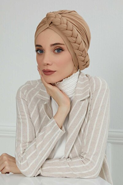 Aisha's Design Side Braided Jersey Bone, B-3