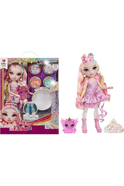Rainbow High Slime Păpușă Strălucitoare Bella, Accesorii Roz Sclipitoare 122401