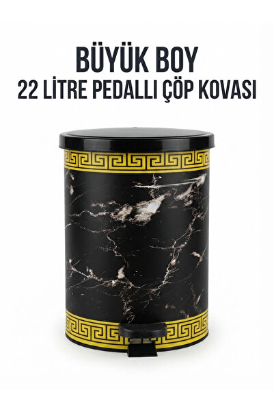 Genel Markalar İŞBİR MODERN 22 LİTRE BÜYÜK BOY PEDALLI ÇÖP KOVASI