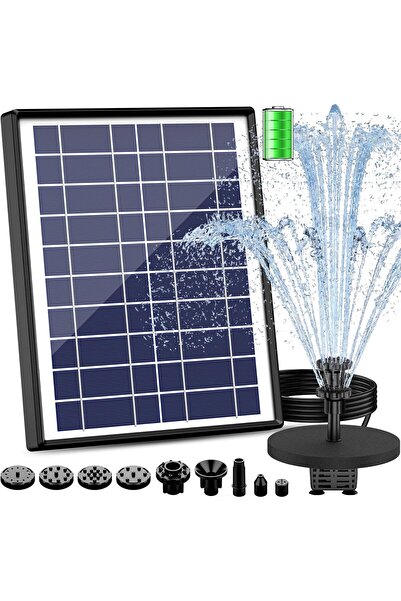 AISITIN Fantana arteziana solara plutitoare 6.5W cu baterie reincarcabila 150...