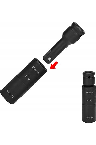 NO BRAND Set de chei pentru piulițe de roată 18,5 / 19,5 MM 1/2 " + Prelungitor