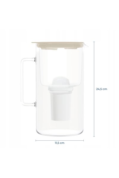 NO BRAND Wessper D4 Borosilicate Mini Ff Bg Carafă de filtrare din sticlă + 1...