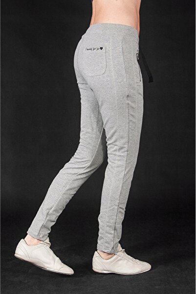 NO BRAND Pantaloni de trening sport de damă, din bumbac, Eva, XXL, gri