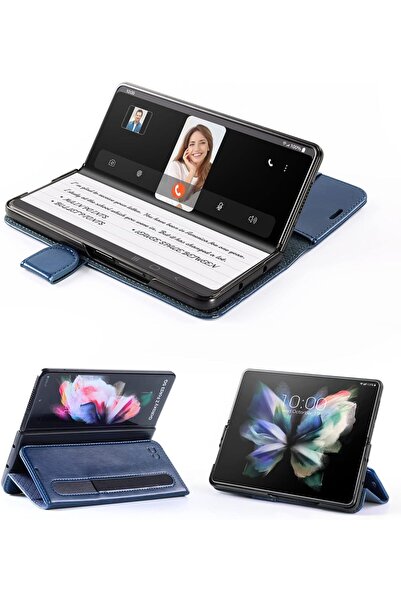 NO BRAND Husă din piele Ocase pentru Samsung Galaxy Z Fold 3, portofel cu sup...