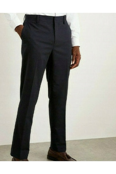 NO BRAND Pantaloni Bleumarin Eleganți Clasici Cant Kant Burton 48