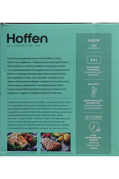 NO BRAND Friteuză cu aer cald Hoffen Bej/Ecru 12 1000 W 2.6 L Ho-00017
