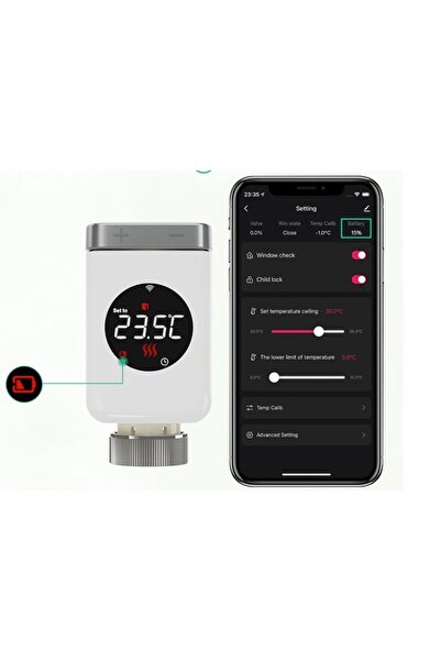 NO BRAND Cap termostatic inteligent Zigbee pentru radiator