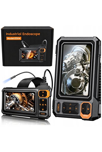 LeanToys Cameră de inspecție cu fir, endoscop, 8 lumini LED, ecran LCD de 4.3...