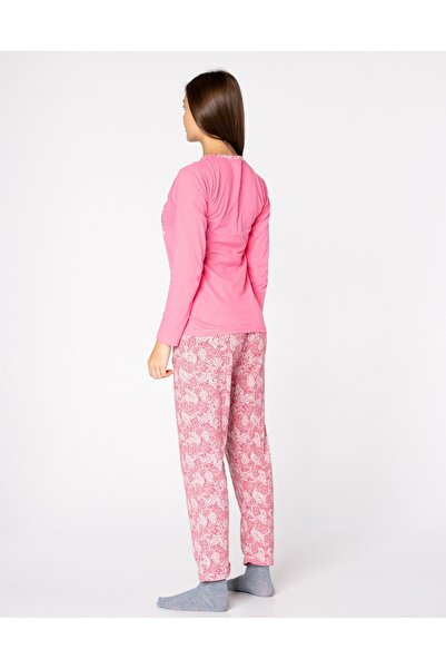 NO BRAND Pijamale de damă din bumbac, set pijamale 10458-6 L