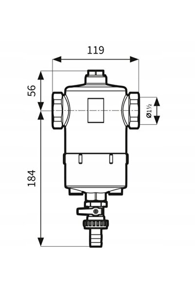 Afriso Separator de resturi filtrante FAR214 6/4 țoli DN40 GW din alamă