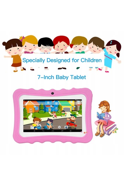 NO BRAND Tabletă pentru copii 7 inch jocuri educative roz 1+8GB