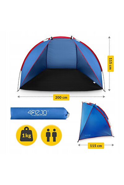 NO BRAND Cort de plajă portabil pentru plaje și grădină, protecție UV, 200 cm