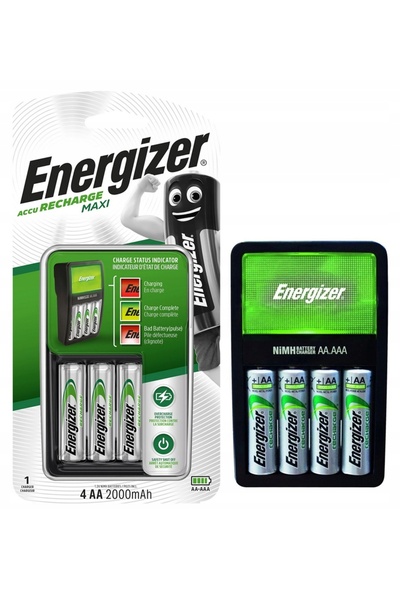 Energizer ÎNCĂRCĂTOR PENTRU BATERII REÎNCĂRCABILE AA, R6, AAA, R3 + 8 baterii...