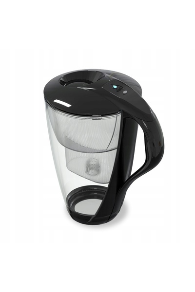 NO BRAND Carafă filtrantă din sticlă Dafi Crystal Led Negru 12 Cartușe Unimax