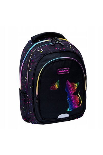 NO BRAND Astra Head Rucsac școlar cu multiple compartimente, Negru, Multicolo...