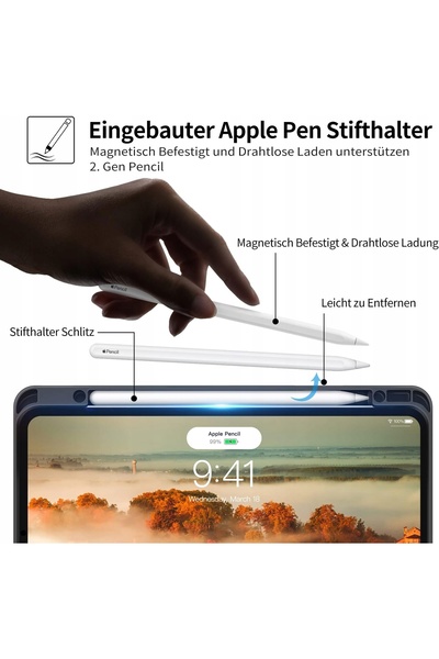 NO BRAND Husă din piele Holimet pentru iPad Pro 12,9'' 6/5/4/3 cu suport Maro...