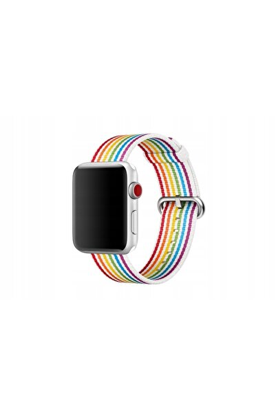 NO BRAND Curea Originală Apple Watch 38/40/41 mm Ediția Pride din Nailon Țesut