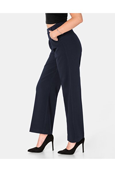 NO BRAND Pantaloni eleganți de damă, formali, szwedy, cu picior larg, f10021 w42