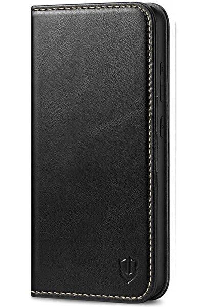 NO BRAND Husă Shieldon din piele naturală pentru Samsung Galaxy S24 Fe Negru ...