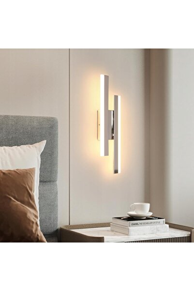 NO BRAND Lampă de perete cromată SCIENNA LED modernă pentru dormitor, hol, 16...