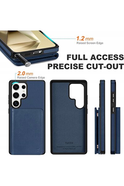 NO BRAND Husă din piele Tucch pentru Samsung S25 Ultra, tip portofel, cu prot...