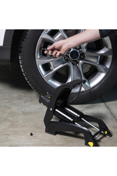 NO BRAND Pompă auto puternică de picior pentru umflat anvelope, digitală, cu ...