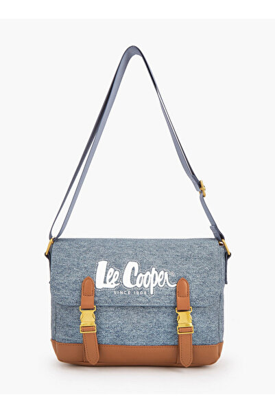 Lee Cooper Denim Crossbody Bag with Buckle Closure