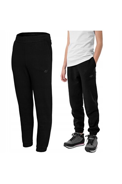 4F Pantaloni de trening negri, mărimea 140