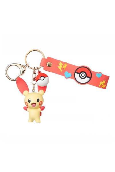 Choice7 Plusle Pokemon Anime Keychain Pendant Gengar Mimikyu Meowth Snorlax C...