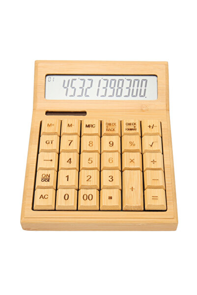 NO BRAND Calculator mare de birou, din lemn, cu funcție procent, 29 de taste,...