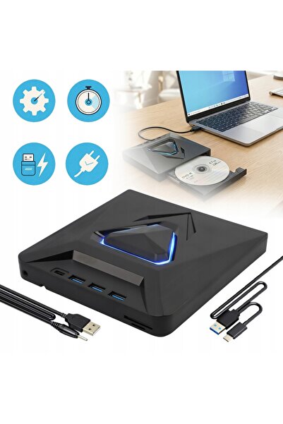 NO BRAND Unitate externă CD-R/DVD-R/RW, cititor/scriitor USB/TF, player portabil