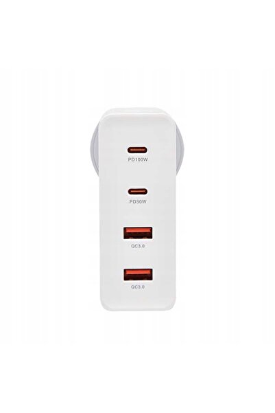NO BRAND Încărcător rapid 130W cu 2 porturi USB-C și 2 porturi USB 3.0, cu su...
