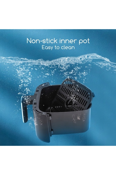 NO BRAND Aigostar 25294526 1400W 4.2L Friteuză cu aer cald, neagră