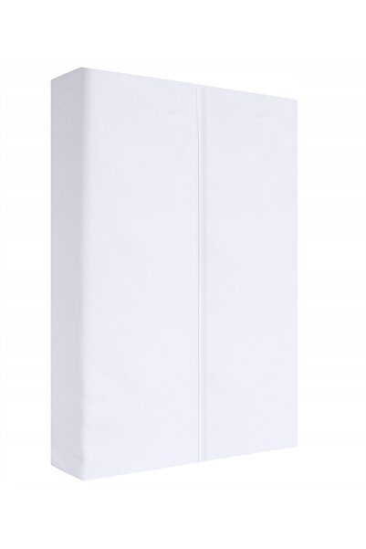 NO BRAND Cearșaf de pat din satin fără elastic 220X210 Alb