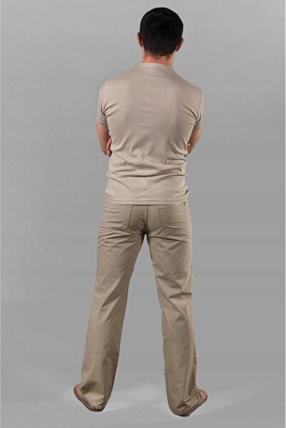 NO BRAND Pantaloni bărbați din bumbac bej Hunter 811 82 cm