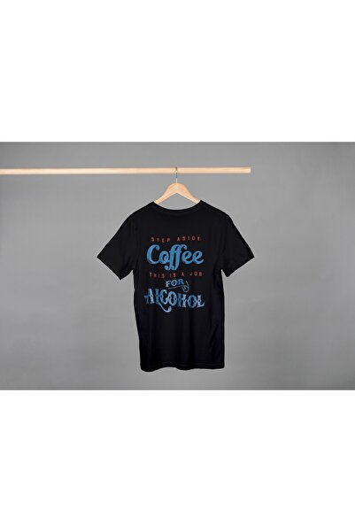 Noname Tricou Unisex Bumbac Premium Casual " Alcohol " Inscriptie