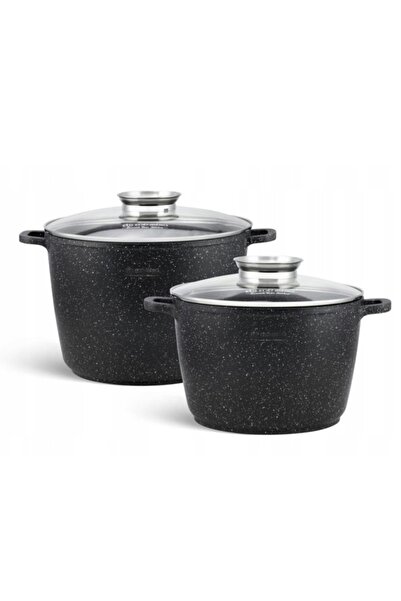 NO BRAND Set de ghivece mari 10L + 6L, înalte, din piatră