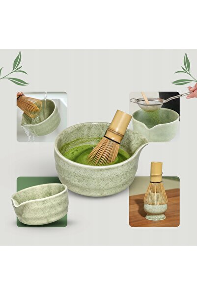 NO BRAND Set de inițiere Comforder cu bol și tel pentru Matcha, verde