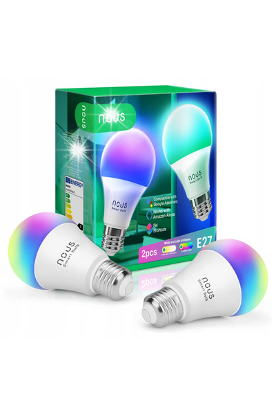 NO BRAND Bec inteligent Nous p3 WiFi RGB E27, compatibil Matter, pachet de 2